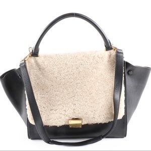 Céline Shearling Trapeze Bag RARE